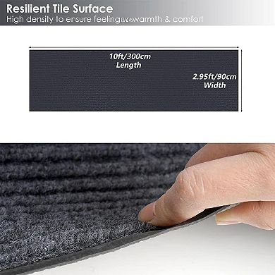 3x10 Ft Non Slip Polypropylene Runner Rug Indoor Outdoor Floor Mat