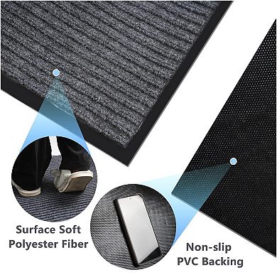 3x10 Ft Non Slip Polypropylene Runner Rug Indoor Outdoor Floor Mat