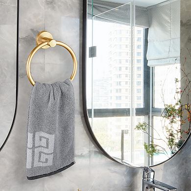 Wall Mounted Swivel Towel Ring SUS 304 Stainless Steel Bathroom Rack