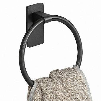 Adhesive Stainless Steel Towel Ring No Drill Bathroom RV Space Saving Holder