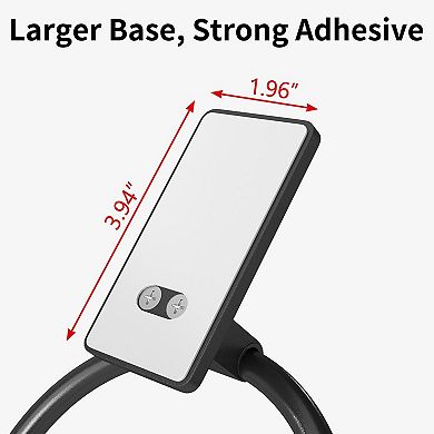 Adhesive Stainless Steel Towel Ring No Drill Bathroom RV Space Saving Holder