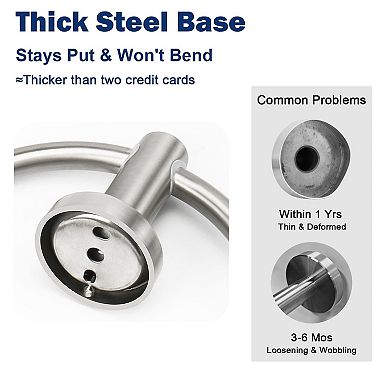 304 Stainless Steel Towel Ring Wall Mounted Bathroom Hardware Accessory