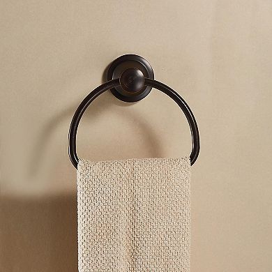Rustic Half Round Wall Mount Towel Ring 180 Degree Foldable SUS304 Stainless Steel Bathroom Holder