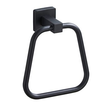 Matte Black 304 Stainless Steel Towel Ring Wall Mount Bathroom Kitchen Holder