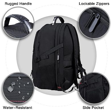 Extra Large 17.3 Inch Laptop Backpack TSA Approved Water Resistant Travel Carry On Bag