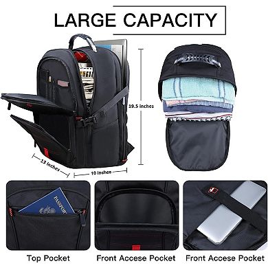 Extra Large 17.3 Inch Laptop Backpack TSA Approved Water Resistant Travel Carry On Bag