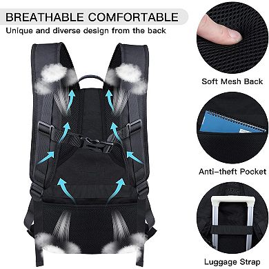 Extra Large 17.3 Inch Laptop Backpack TSA Approved Water Resistant Travel Carry On Bag