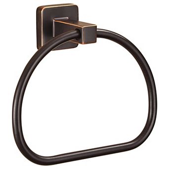 Oil Rubbed Bronze Towel Ring Wall Mount 180 Rotation Half Circle Farm Bathroom Holder