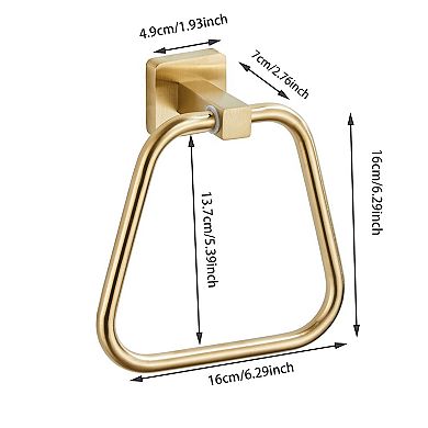 Brushed 304 Stainless Steel Towel Ring Wall Mount Bathroom Kitchen Holder
