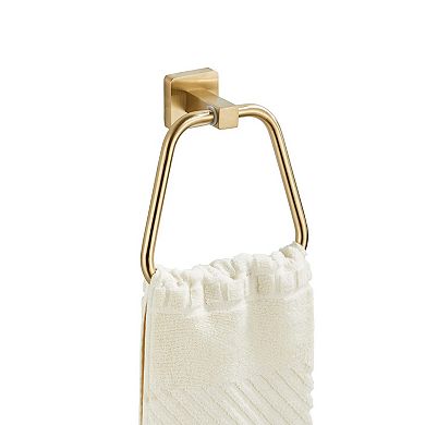 Brushed 304 Stainless Steel Towel Ring Wall Mount Bathroom Kitchen Holder