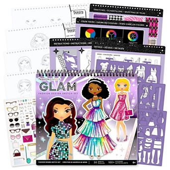 Fashion Angels Glam Fashion 30 pc Design Sketch Set