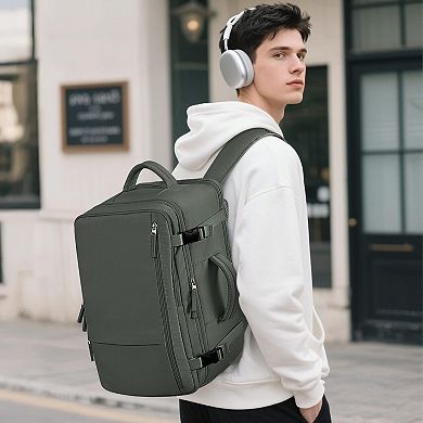 16 Inch Laptop Carry On Travel Backpack Waterproof Outdoor Daypack