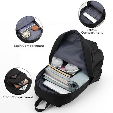Lightweight 15.6 Inch Laptop Backpack Water Bottle Pocket School College Travel Bag