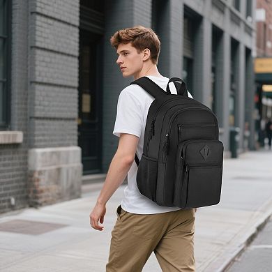 Lightweight 15.6 Inch Laptop Backpack Water Bottle Pocket School College Travel Bag