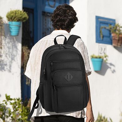 Lightweight 15.6 Inch Laptop Backpack Water Bottle Pocket School College Travel Bag