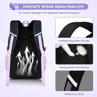 Girls Boys School Backpack Lightweight Waterproof Ergonomic 15.6 Inch Laptop Bag