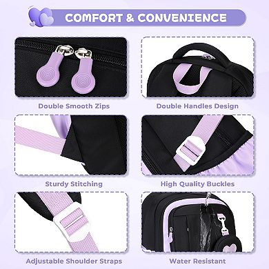 Girls Boys School Backpack Lightweight Waterproof Ergonomic 15.6 Inch Laptop Bag