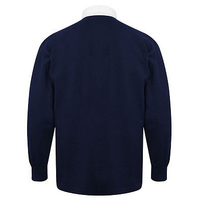 Front Row Kids Unisex Long Sleeve Plain Rugby Sports Polo Shirt