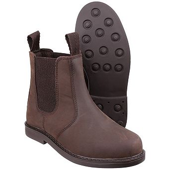 Amblers Childrens/Kids Pull On Leather Ankle Boots