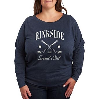 Plus Size Hockey Rinkside Social Club French Terry Long Sleeve Tee
