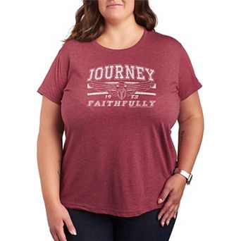 Plus Size Journey Faithfully 1983 Distressed Graphic Tee