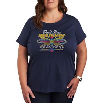 Plus Size Journey Don't Stop Believin' Distressed Graphic Tee