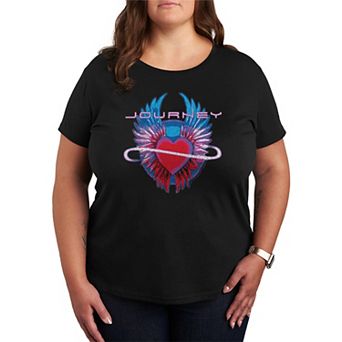 Plus Size Journey Us Tour Infinity Heart Wings Graphic Tee