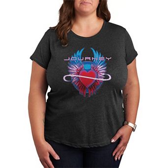 Plus Size Journey Us Tour Infinity Heart Wings Graphic Tee