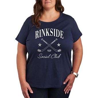 Plus Size Hockey Rinkside Social Club Graphic Tee