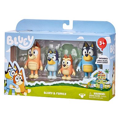 Bluey & Family 4-Pack Figure Set
