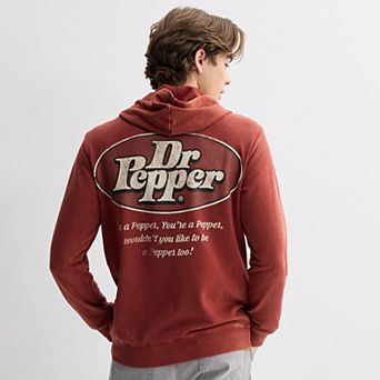 Men's Dr. Pepper Graphic Oversized Hooded Sweatshirt