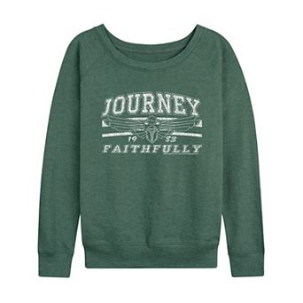 Women's Journey Faithfully Distressed French Terry Long Sleeve Tee