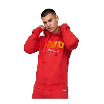 Crosshatch Mens Flocked Hoodie
