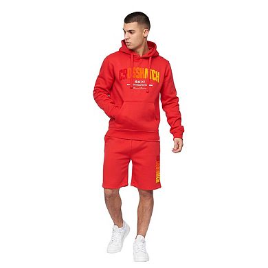 Crosshatch Mens Flocked Hoodie