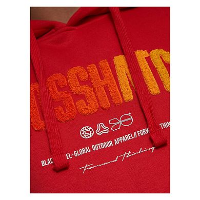Crosshatch Mens Flocked Hoodie