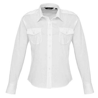 Premier Womens/Ladies Long-Sleeved Pilot Shirt