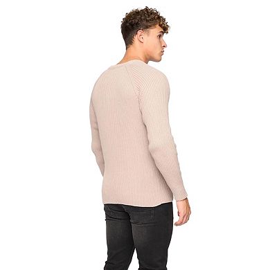 Crosshatch Mens Kramtax Knitted Raglan Pullover