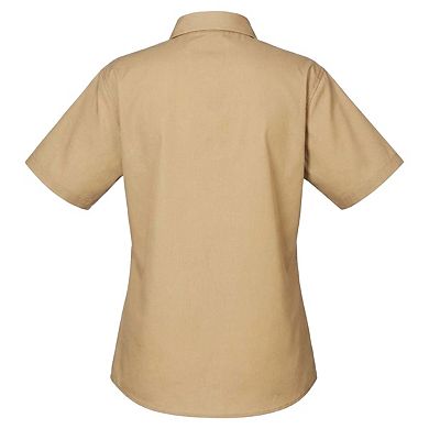 Premier Womens/Ladies Poplin Short-Sleeved Blouse