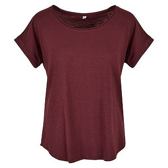Build Your Brand Womens/Ladies Slub Long T-Shirt