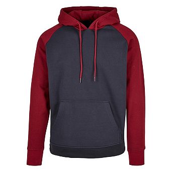 Build Your Brand Mens Contrast Raglan Hoodie
