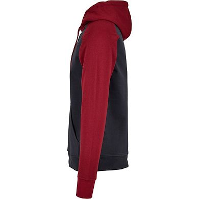 Build Your Brand Mens Contrast Raglan Hoodie