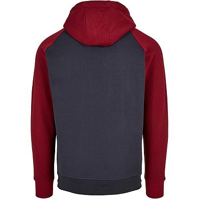 Build Your Brand Mens Contrast Raglan Hoodie