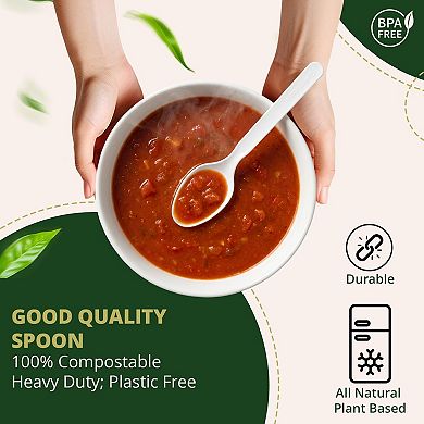 Extra Heavy duty Compostable Spoons 50 pack