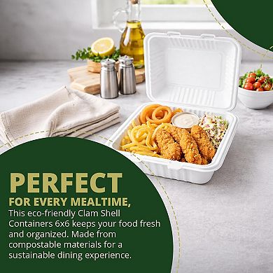 Clam Shell Containers 6x6