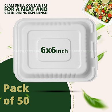 Clam Shell Containers 6x6