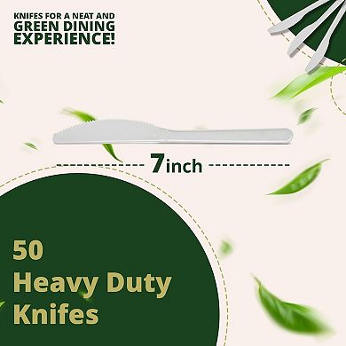 Extra Heavy duty Compostable Knives 50 Pack