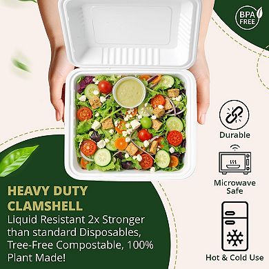 Clam Shell Containers 8x8
