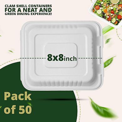 Clam Shell Containers 8x8