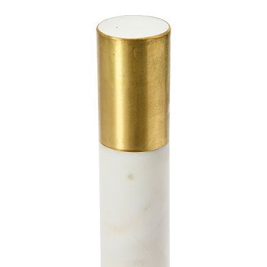 Hello Honey Modern Marble Paper Towel Holder with Brass Detail