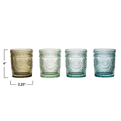 Hello Honey 12 oz. Embossed Drinking Glass, 4 Colors